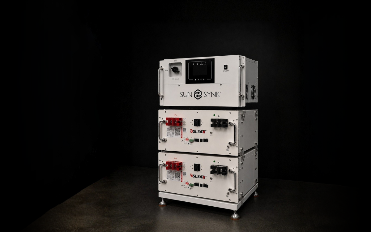 Sunsynk 7.6kWh Rack mount inverter x R65 combo